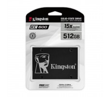 Kingston KC600 2.5" 512GB Internal Solid State Drive with 3D TLC NAND and SATA Rev 3.0